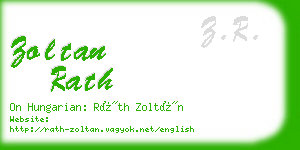 zoltan rath business card